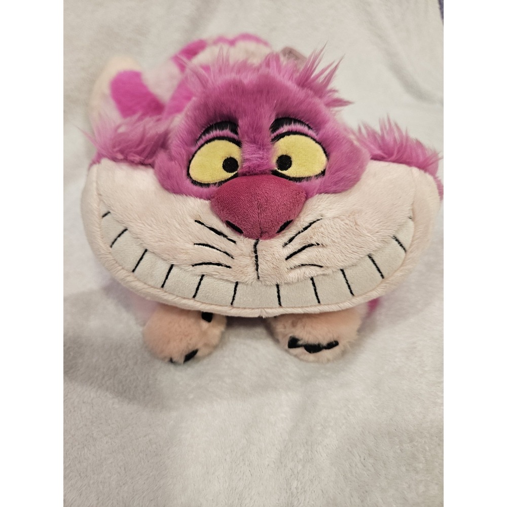 Disney Store Cheshire Cat Plush Alice In Wonderland Stuffed Animal Pink Purple